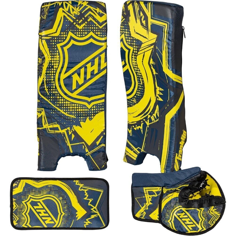 Street Hockey Goalie Gear Set Black Yellow Youth